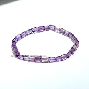 Natural Amethyst Bracelet ,Purple Gemstone Jewelry ,February Birthstone Gift ,Healing Crystal Bracelet ,Stretch Beaded Jewelry, Gift For Her