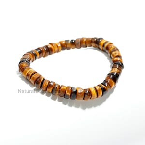 Minimalist Bracelet- Delicate Tiger Eye Bracelet -Natural Stone Dainty Bracelet- Tiger Eye Crystal Bracelet, Solar Plexus,Root Chakras Gift
