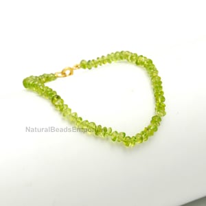 Handmade Peridot Bracelet, August Birthstone Jewelry, Gemstone Bracelet, Gift for Her, Green Stone, Boho Jewelry, Elegant Bracelet, Sale