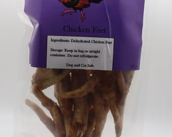 Dehydrated Chicken Feet 10 ct | Dog & Cat Treat | Dog Food Topper | Dog Chew |