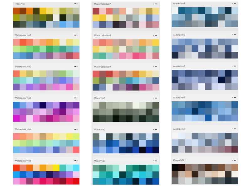 Daily Procreate Color Palettes 234 Procreate Color Swatches - Etsy