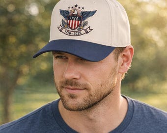 Chapeau 250e anniversaire des États-Unis, casquette patriotique 1776-2026, chapeau aigle America 250, casquette de baseball patriotique du 4 juillet, cadeau American Pride