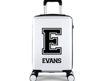 Personalised Varsity Suitcase, Cabin and Check-In Luggage, Small, Medium, Large and Bag Sets, Perfect for Holiday, Travel, Vacation, Gift