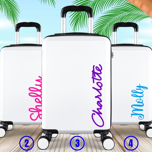 Personalised Suitcase, Cabin and Check-In Luggage, Small, Large and Bag Set, Perfect for Holiday, Travel, Vacation, Gift, Christmas, Adult