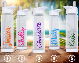 Personalised Fruit Infuser Water Bottle, Reusable, Perfect for Hen Party, Gift, Gym, Summer, School, Christmas, 740 ML, Adults, Kids