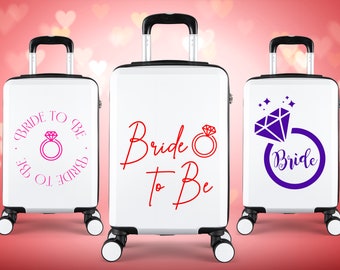 Personalised Bride To Be Suitcase, CABIN Luggage, Small, Perfect for Holiday, Travel, Vacation, Gift, Summer, Wedding, Bride, 20" Bag