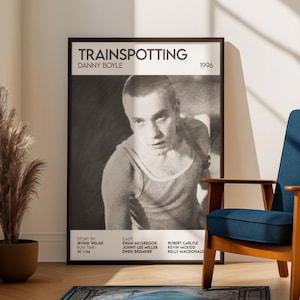 Trainspotting Inspired Movie Poster: Cinema Film Art Print, Pencil Sketch Style Design