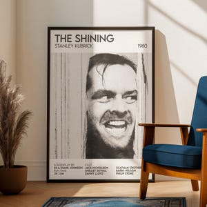 The Shining Inspired Premium Movie Film Poster Print Framed Original Design Sketch Effect Home Cinema Quality Premium Paper Horror Wall Art