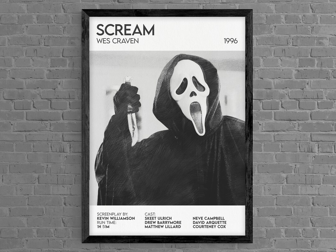 Scream Inspired Premium Movie Film Poster Print Original Design Framed ...