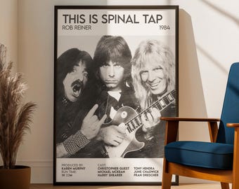 Spinal Tap Inspired Movie Poster: Cinema Music Film Art Print, Pencil Sketch Style Design