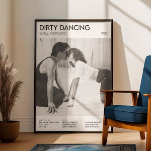 Dirty Dancing Inspired Movie Poster: Cinema Film Art Print, Pencil Sketch Style Design