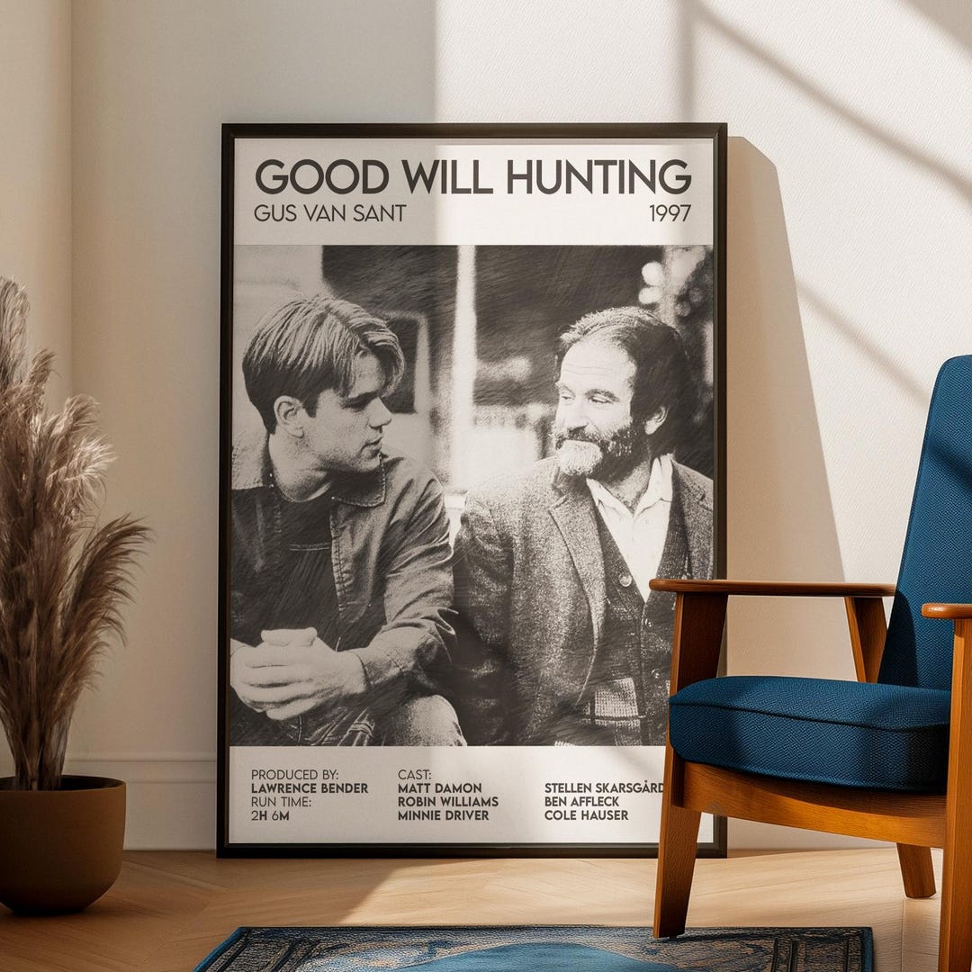 Good Will Hunting Inspired Movie Poster: Cinema Film Art Print, Pencil ...