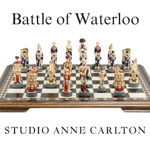 Premium Historical Themed Chess Pieces - Battle of Waterloo, Hand-Painted - Made in Folkestone, England by Studio Anne Carlton