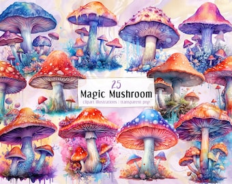 淡い緑色のキノコ 水彩画(原画) 淡い緑色のキノコ 水彩画(原画) forest-mushroom-growing-on-