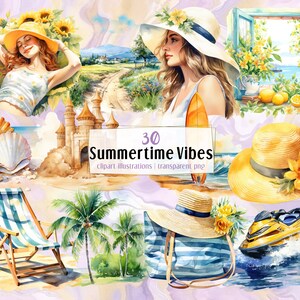 summertime-vibes-illustrations-summer-season-aesthetic-beautiful