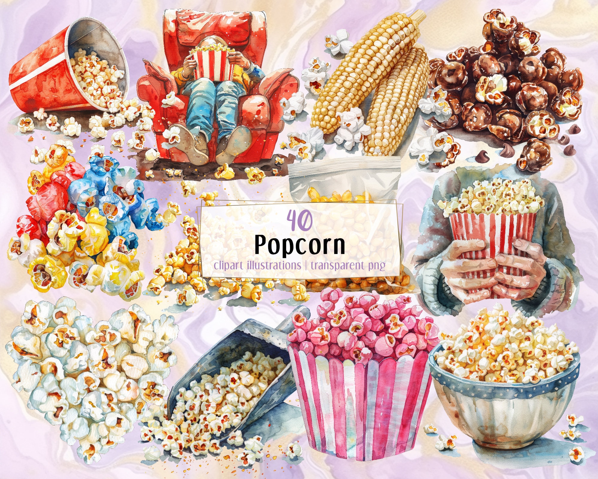 Popcorn Kernel Png - Etsy