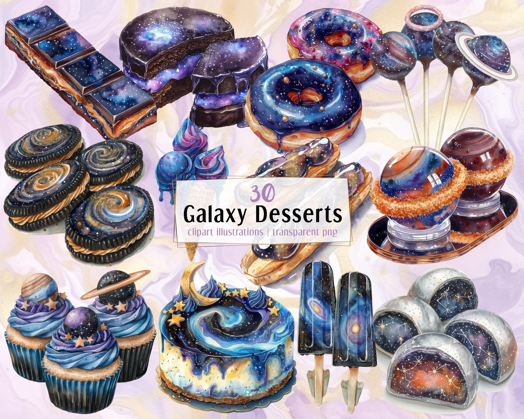 Starry Cupcakes - Etsy, image size:2000x1600