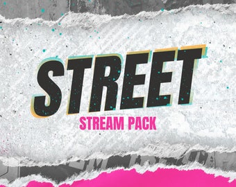 Street Urban Graffiti Streamer Package | Animated Twitch Overlays | Alerts, Webcam Overlays, OBS Scenes, Transitions, Panels