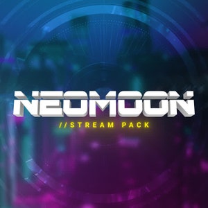 Neo Moon Animated Stream/Twitch Overlays Pack | Sci-Fi, Fantasy Stream Package | Alerts, Webcam Overlays, OBS Scenes, Transitions, Panels