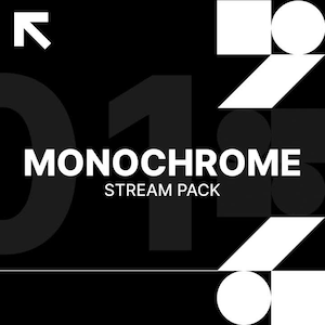 Monochrome Animated Stream/Twitch Overlays |  Minimal/Black + White Stream Package | Alerts, Webcam Overlays, Scenes, Transitions, Panels