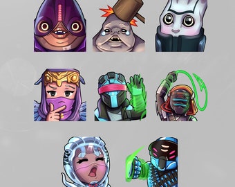 Neomoon Animated Twitch Emotes | Sci-Fi/Fantasy/Futuristic Emotes | Formatted for Twitch, YouTube and Facebook Gaming