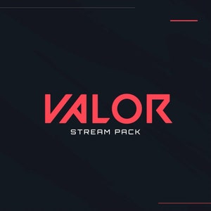 Valor Animated Stream/Twitch Overlays Pack |  Valorant Streamer Package | Alerts, Webcam Overlays, OBS Scenes, Transitions, Panels
