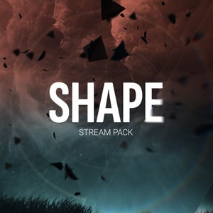 Shape Animated Stream/Twitch Overlays Pack |  Sci-Fi Stream Package | Alerts, Webcam Overlays, OBS Scenes, Transitions, Panels