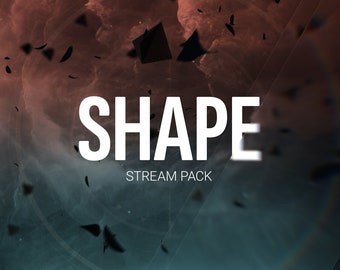 Form Animierter Stream/Twitch Overlays Pack |  Sci-Fi Stream Paket | Warnungen, Webcam-Overlays, OBS-Szenen, Übergänge, Panels