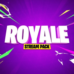 Royale Animated Stream/Twitch Overlays Pack |  Battle Royale Streamer Package | Alerts, Webcam Overlays, OBS Scenes, Transitions, Panels