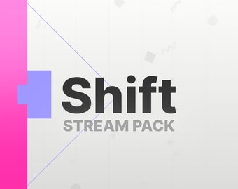 Shift Animated Stream Overlay Package | Pastel Overlays | Minimalist Overlays |  Alerts, Webcam Overlays, OBS Scenes, Transitions, Panels