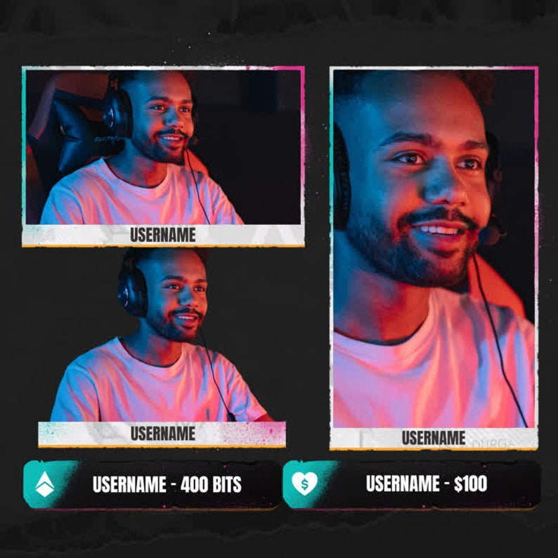 Street Animated Stream/twitch Overlays Pack Graffiti/urban Streamer