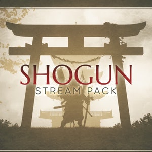 Shogun Animated Stream/Twitch Overlays Pack |  Samurai/Japanese Streamer Package | Alerts, Webcam Overlays, OBS Scenes, Transitions, Panels