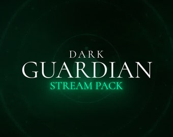 Dark Guardian Animated Stream/Twitch Overlays | Sci-fi/Fantasy Stream Package | Alerts, Webcam Overlays, OBS Scenes, Transitions, Panels