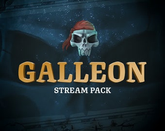 Galleon Animated Stream/Twitch Overlays Pack |  Pirate Stream Package | Alerts, Webcam Overlays, Scenes, Transitions, Panels