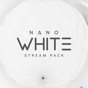 Nano White Animated Stream/Twitch Overlay Pack |  White/Futuristic Stream Package | Alerts, Webcam Overlays, OBS Scenes, Transitions, Panels