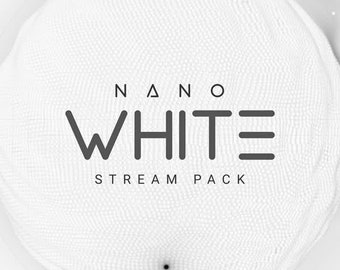 Nano White Animated Stream/Twitch Overlay Pack |  White/Futuristic Stream Package | Alerts, Webcam Overlays, OBS Scenes, Transitions, Panels