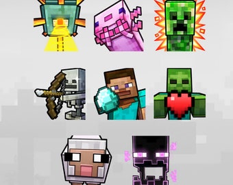 Streamcraft Twitch Emotes | Pixel Twitch Emotes | Formatted for Twitch, YouTube and Facebook Gaming