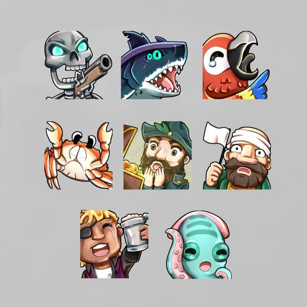 Galleon Twitch Emotes | Sea of Thieves Inspired/Pirate Emotes | Formatted for Twitch, YouTube and Facebook Gaming