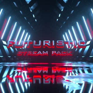 Futuristic Animated Stream/Twitch Overlay Pack |  Sci-Fi/Futuristic Stream Pack | Alerts, Webcam Overlays, OBS Scenes, Transitions, Panels