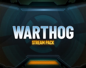 Warthog Animated Stream/Twitch Overlays Pack | FPS/Military Streamer Package | Alerts, Webcam Overlays, OBS Scenes, Transitions, Panels