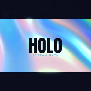 HoloAnimated Stream/Twitch Overlays Pack |  Technology/Holo Streamer Pack | Alerts, Webcam Overlays, OBS Scenes, Transitions, Panels