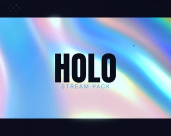 HoloAnimated Stream/Twitch Overlays Pack |  Technology/Holo Streamer Pack | Alerts, Webcam Overlays, OBS Scenes, Transitions, Panels