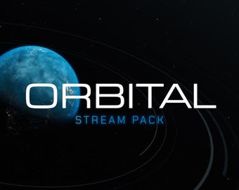 Orbital Animated Stream/Twitch Overlays Pack |  Space/Sci-fi Streamer Package | Alerts, Webcam Overlays, OBS Scenes, Transitions, Panels