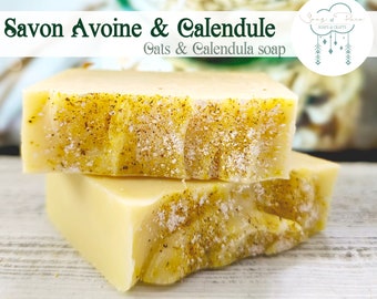 Savon avoine and calendule - Oats and calendula soap