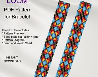 Miyuki Delica Geometrische Armband Muster Set (PDF Download) S_39