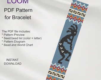 Miyuki Delica Bead LOOM Bracelet Pattern: Koko Ethnic Inspired Design (PDF Pattern) N_79