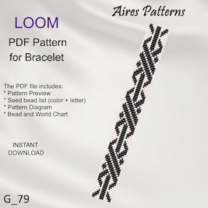 PDF ビーズルームブレスレット幾何学模様、ミユキデリカ PDF パターン、ビーズの即時ダウンロード G_79