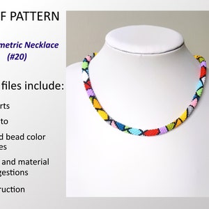 Geometric Beaded Crochet Rope Necklace Pattern (PDF Pattern)