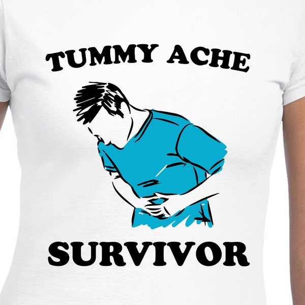Tummy Ache Survivor Cut Files | Cricut | Silhouette Cameo | Svg Cut Files | Digital Files | PDF | Eps | DxF | PNG | Stomach Ache