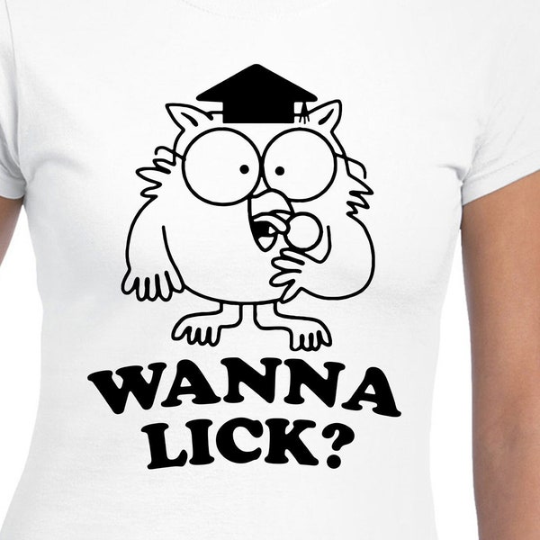 Wanna Lick? Cut Files | Cricut | Silhouette Cameo | Svg Cut Files | Digital Files | PDF | Eps | DxF | PNG | Tootsie Roll Owl